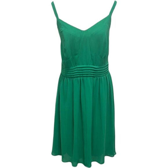 Torrid Emerald Green Chiffon Skater Dress β Plus Size 0X/12 β EUC - Picture 7 of 9